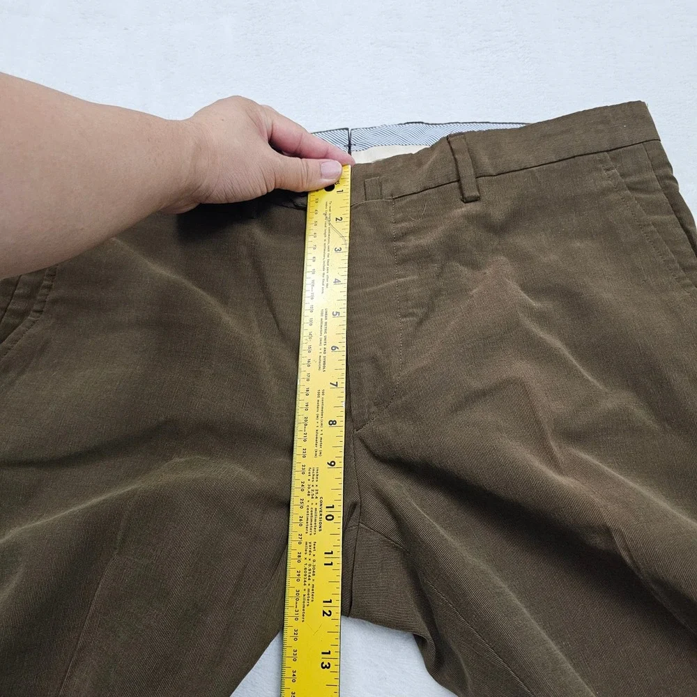 Luciano Barbera Trousers Pants Mens 52 34x29 Brown Cotton Cuffed Italy Preppy
